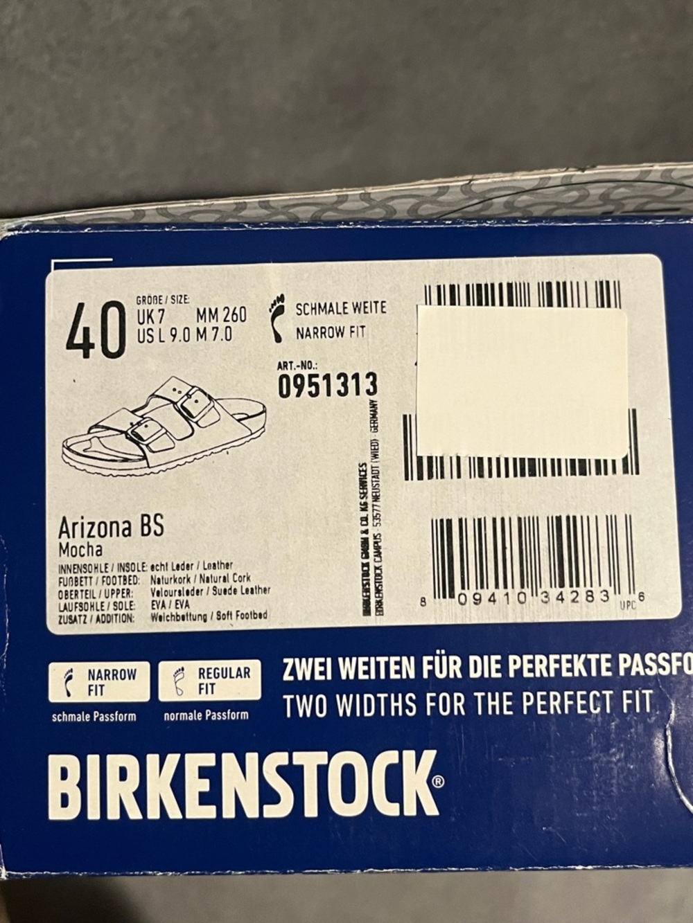 Birkenstock Women’s Arizona Sandals Soft Footbed Mocha Size 9 US - Picture 14 of 14